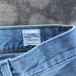 PacSun Blake Extreme Baggy Jeans - Light Blue